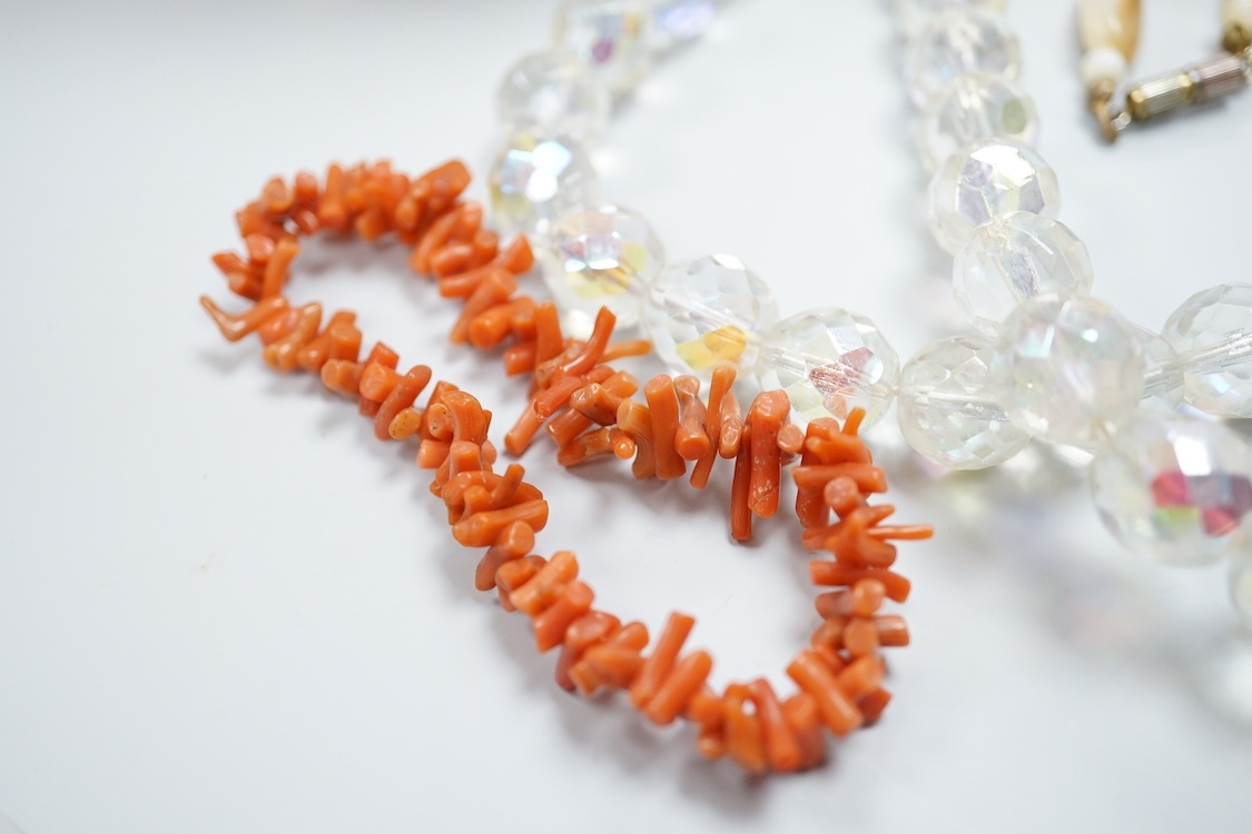 A quantity of glass and other beads.